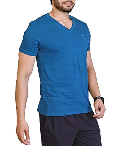 LUCfashion Men's Exclusive Premium Fashionable Cotton Half Sleeve V-neck T-shirt