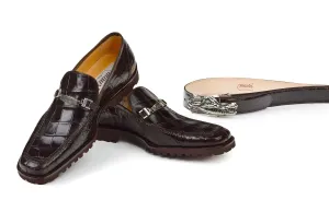 Mauri - "4692" Dark Brown Alligator Loafer