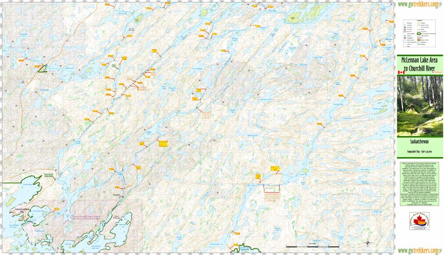 Mclennan Lake Area to Churchill River Map