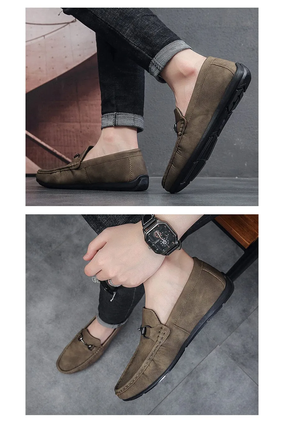Men's Faux Suedes Casual Slip On Loafers