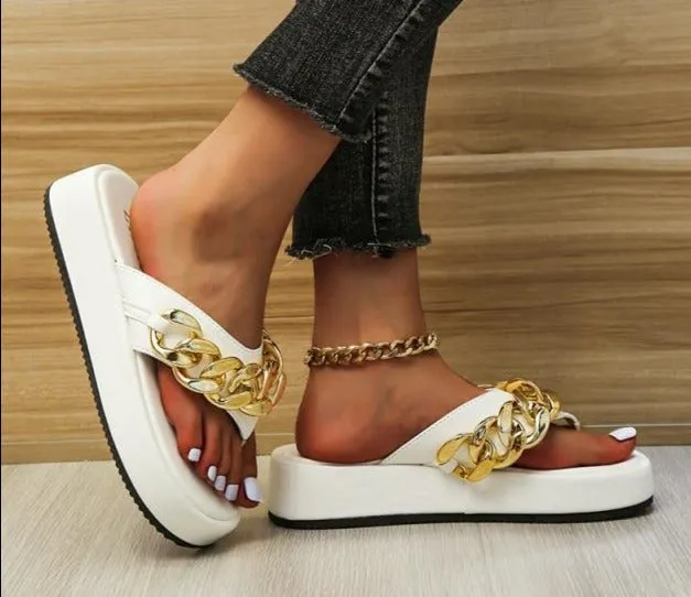 New Fashion Chain Flip-flops Sandals