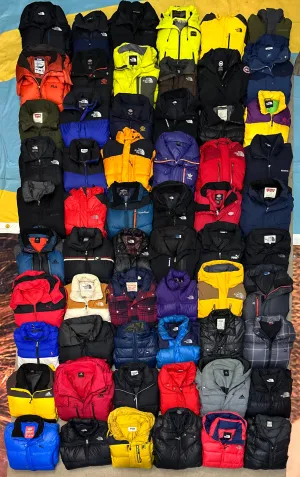 Northface/ Moncler/ Canada goose puffer jackets 60 piece