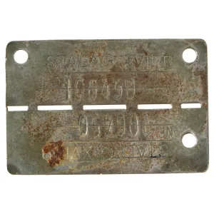 Original German WWII Identified POW Identity Dog Tag from Stalag XVII B Krems-Gneixendorf - Erkennungsmarke