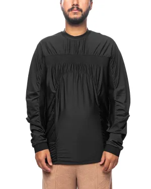 Paneled LS Tee Black