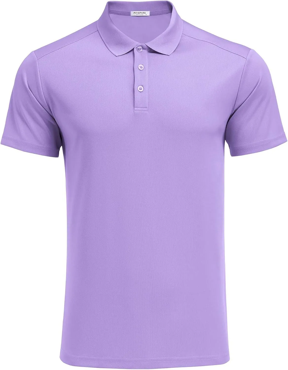 PINSPARK Golf Polo Shirts for Men Quick Dry Short Sleeve Collared Shirt Slim Fit Casual Solid Stylish Polos Shirt