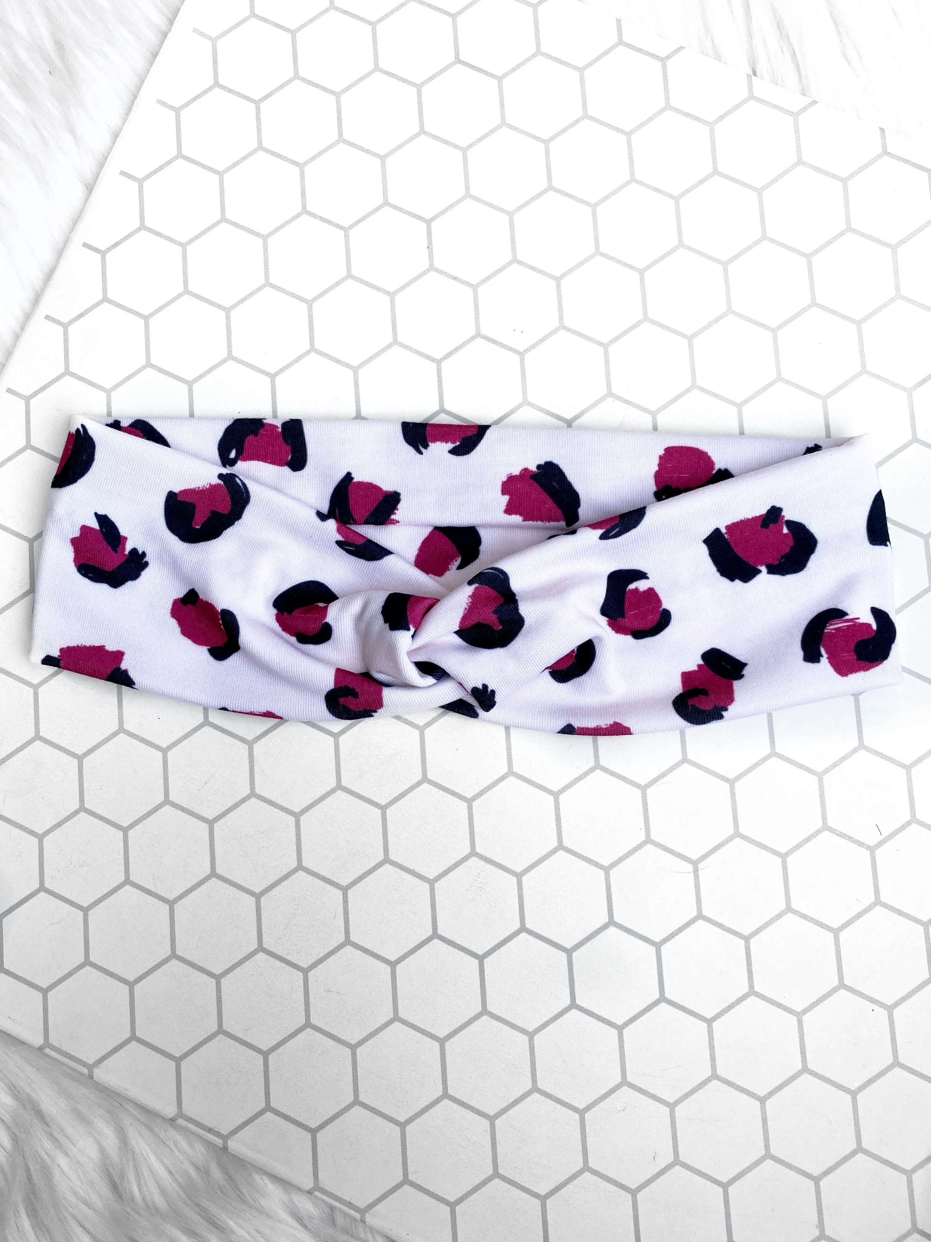 Purple Cheetah Knotties Headband