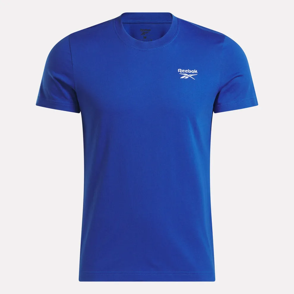 REEBOK MEN'S IDENTITY SMALL LOGO BLUE TEE