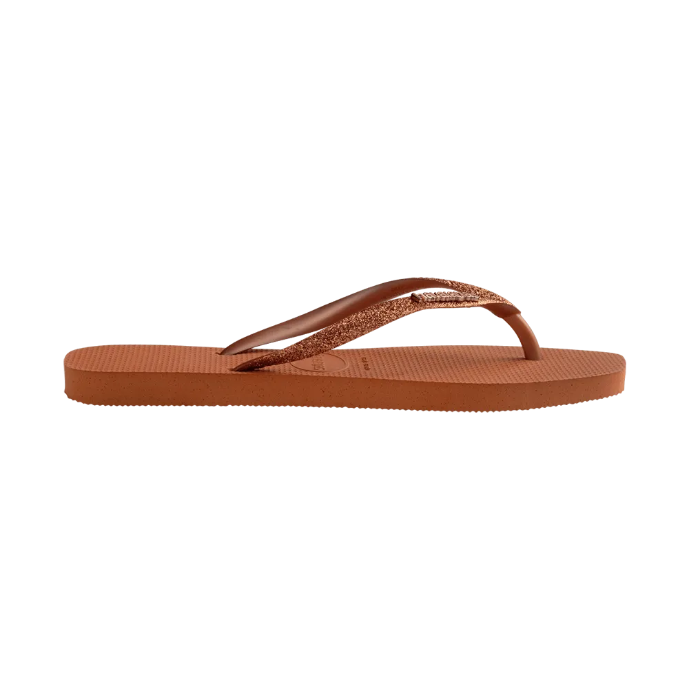 Slim Square Glitter Flip Flops
