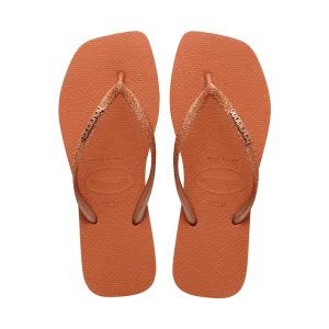 Slim Square Glitter Flip Flops