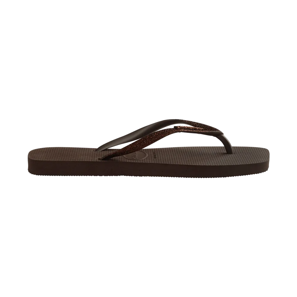 Slim Square Glitter Flip Flops