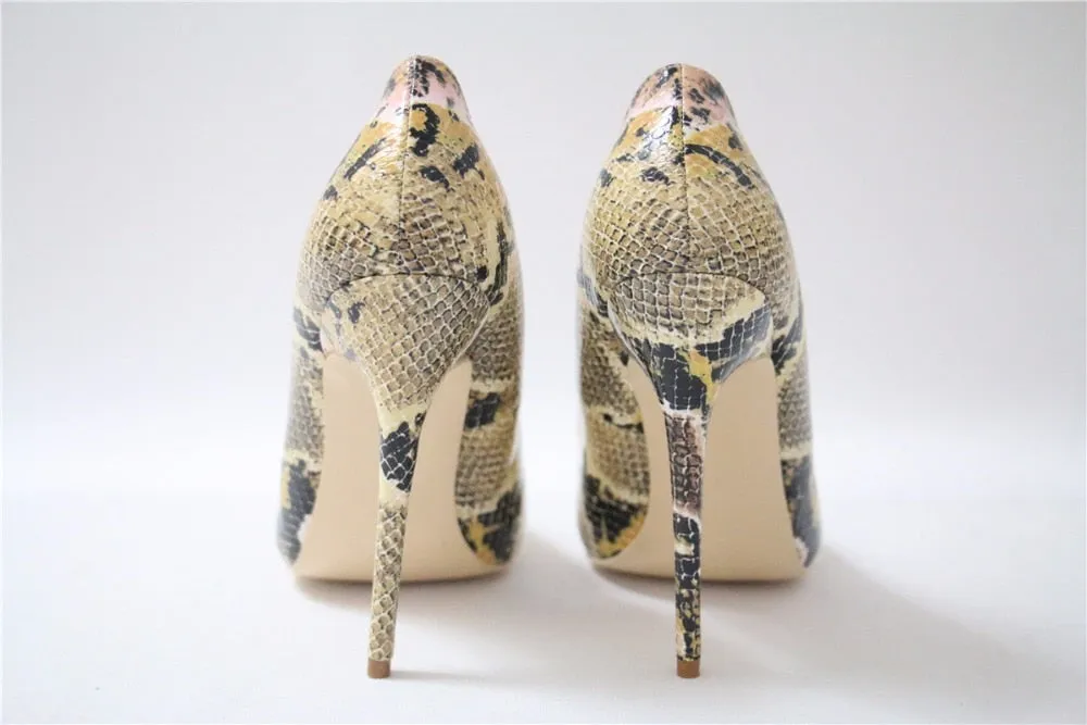 Snake Leather Pumps