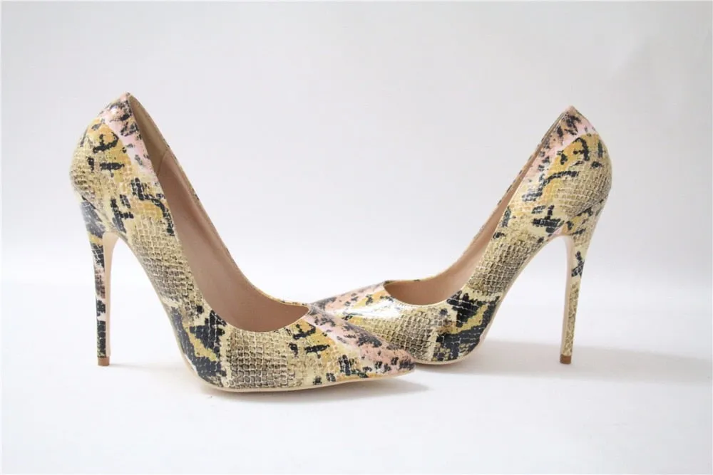 Snake Leather Pumps