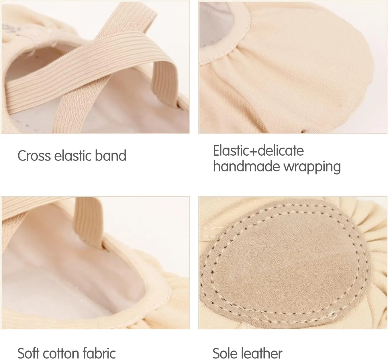 TXJ Sports Ballet Shoes for Women Girls, Women's Ballet Slipper Canvas Dance Shoes Split Sole Yoga Dance Flats