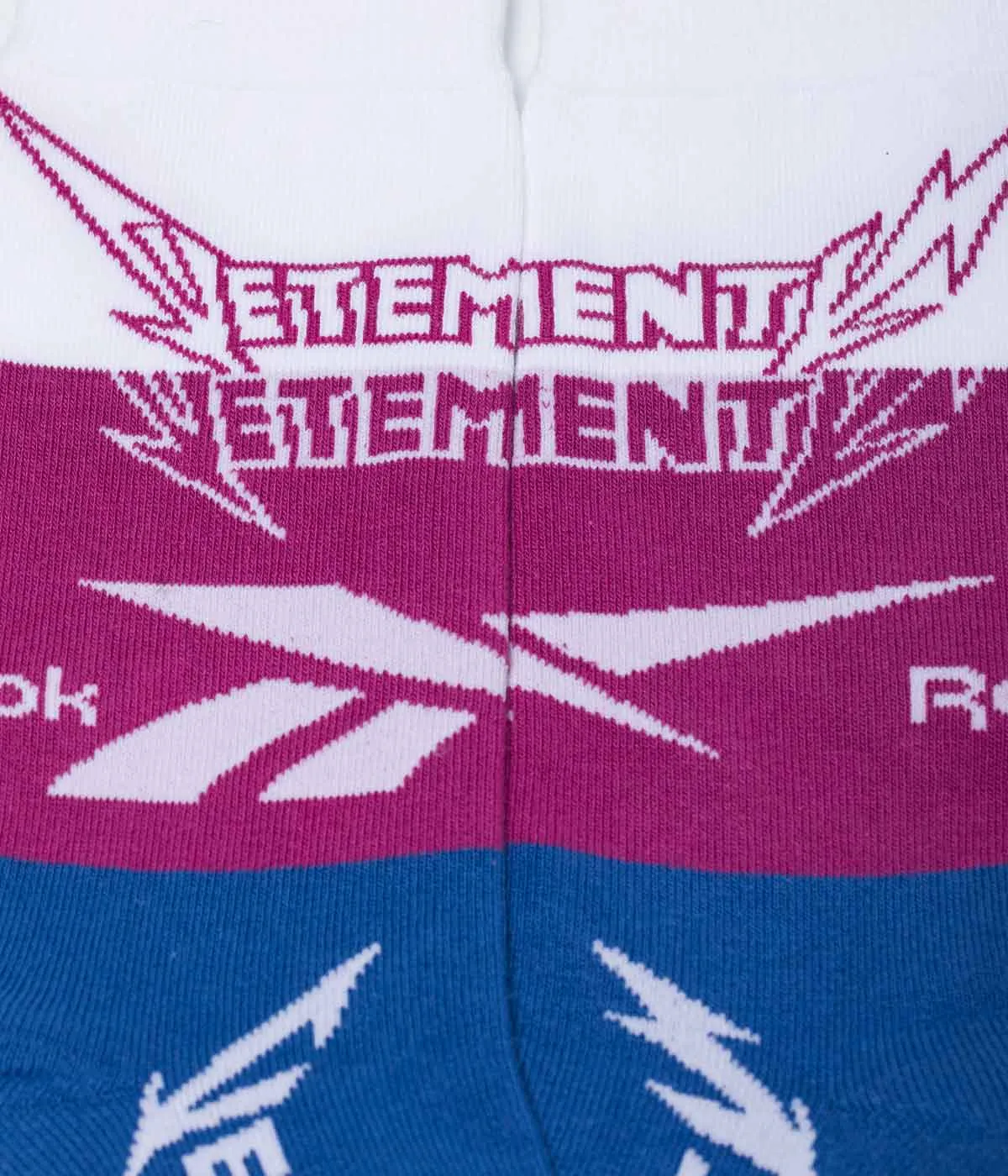 White Purple Metal Cut Socks