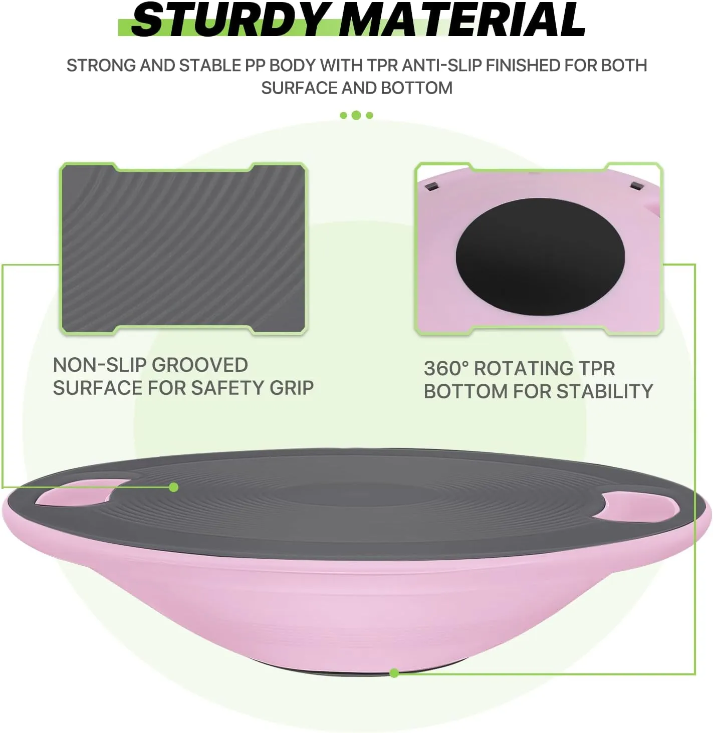 Wobble Aerobic Step Platform Balance Board with Non-skid Tpr Bump Surface, 360 Rotation for Stability Training, Versatile Home Gym Exercise Workout Step Aerobics Platform