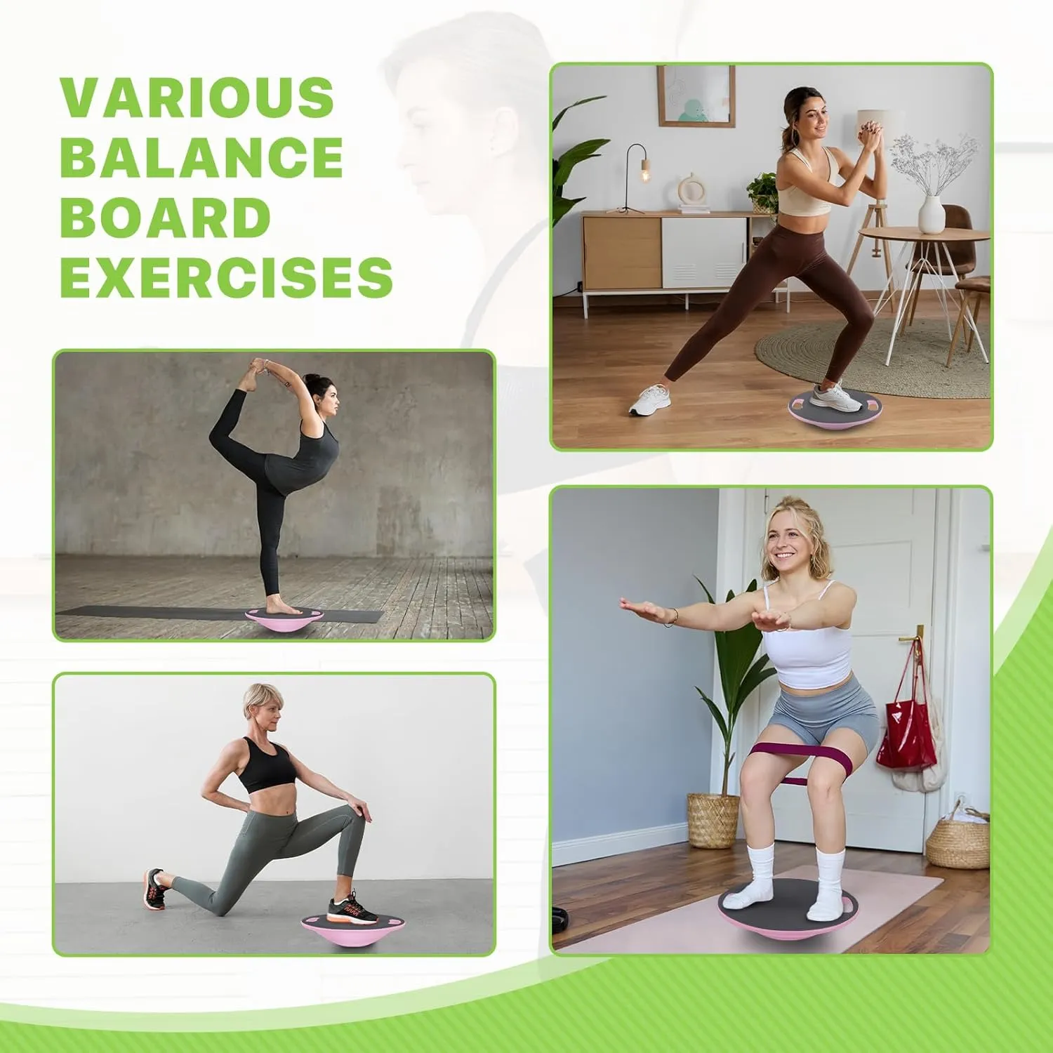 Wobble Aerobic Step Platform Balance Board with Non-skid Tpr Bump Surface, 360 Rotation for Stability Training, Versatile Home Gym Exercise Workout Step Aerobics Platform