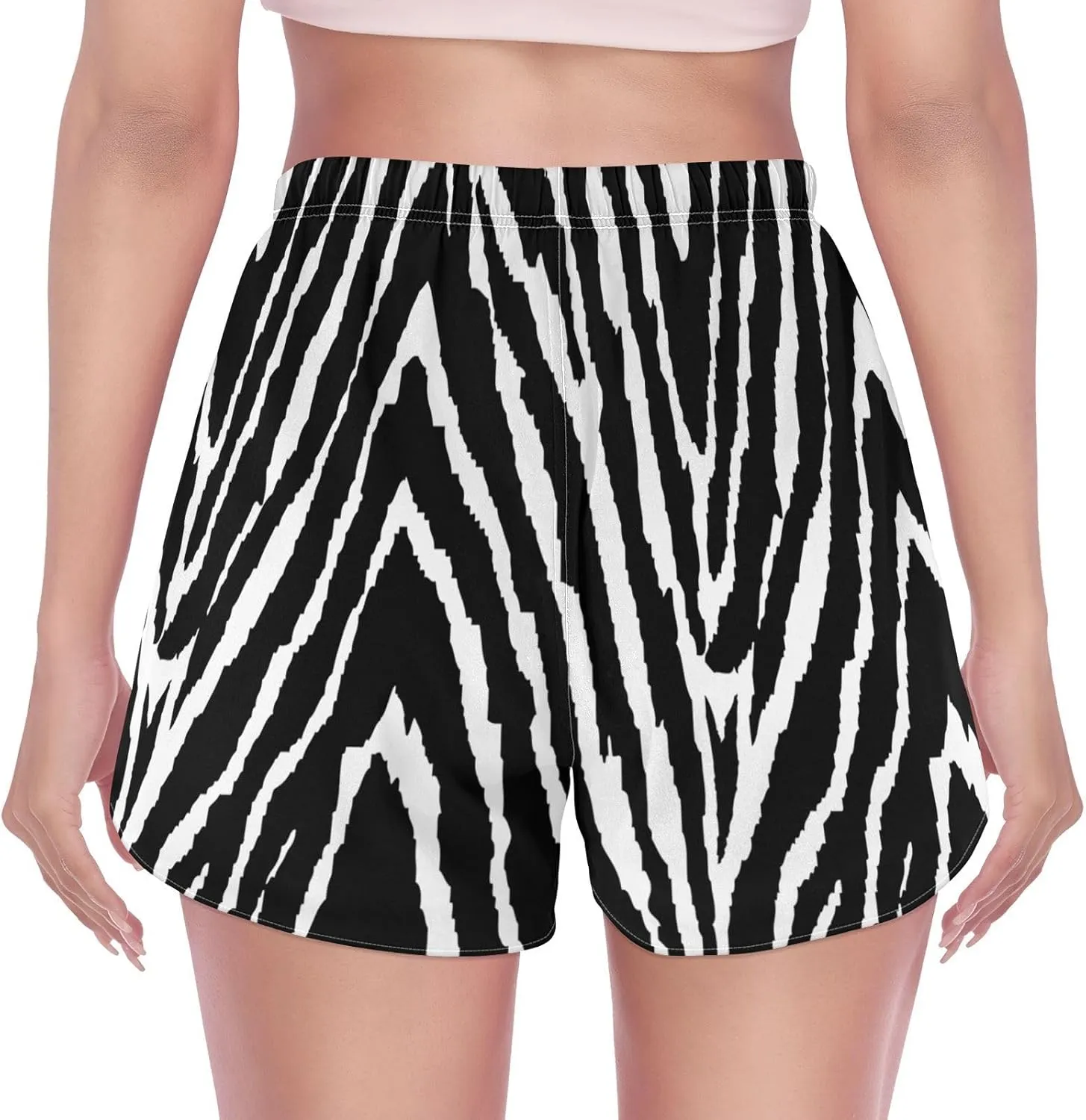 Women's Athletic Shorts with Liner Pockets Quick-Drying Beach Boardshorts Casual Workout Shorts